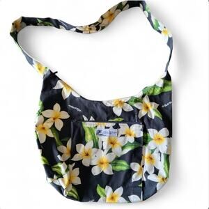 Local Design Islandcore Boho Chic Plumeria Floral Crossbody Bag Made In Hawaii